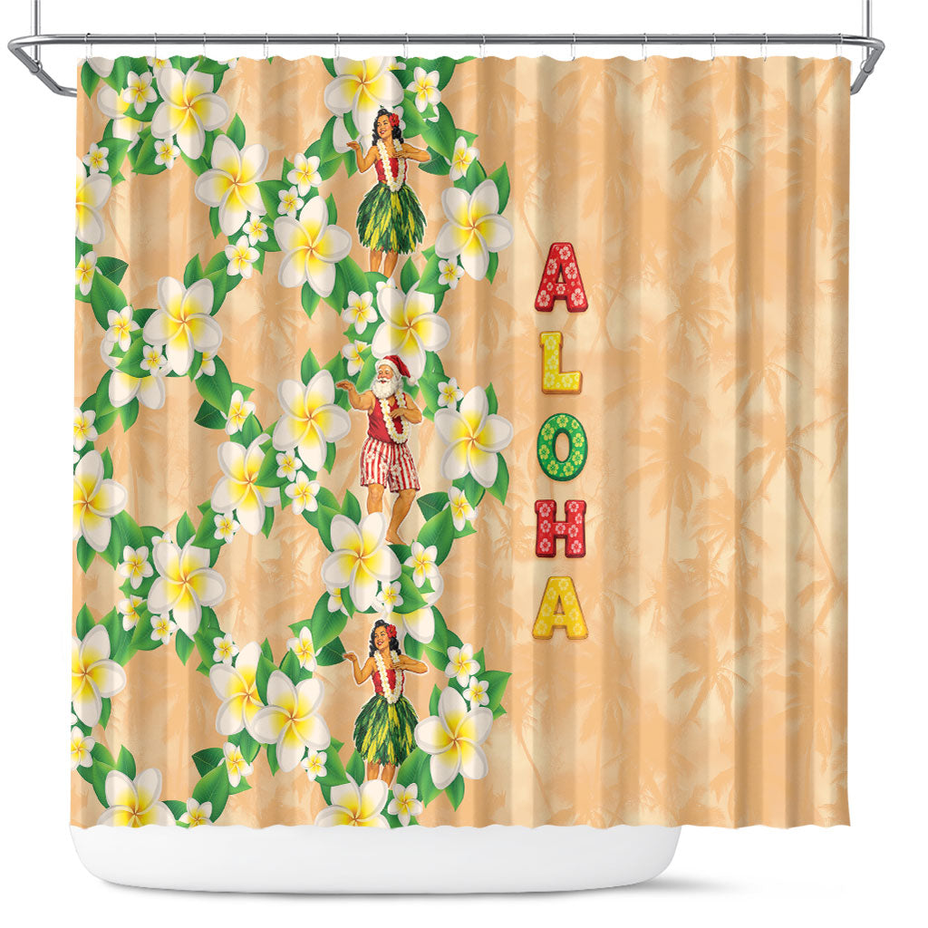 Aloha Hawaii Chilly Christmas Shower Curtain Tropical Vibes LT05 Beige - Polynesian Pride