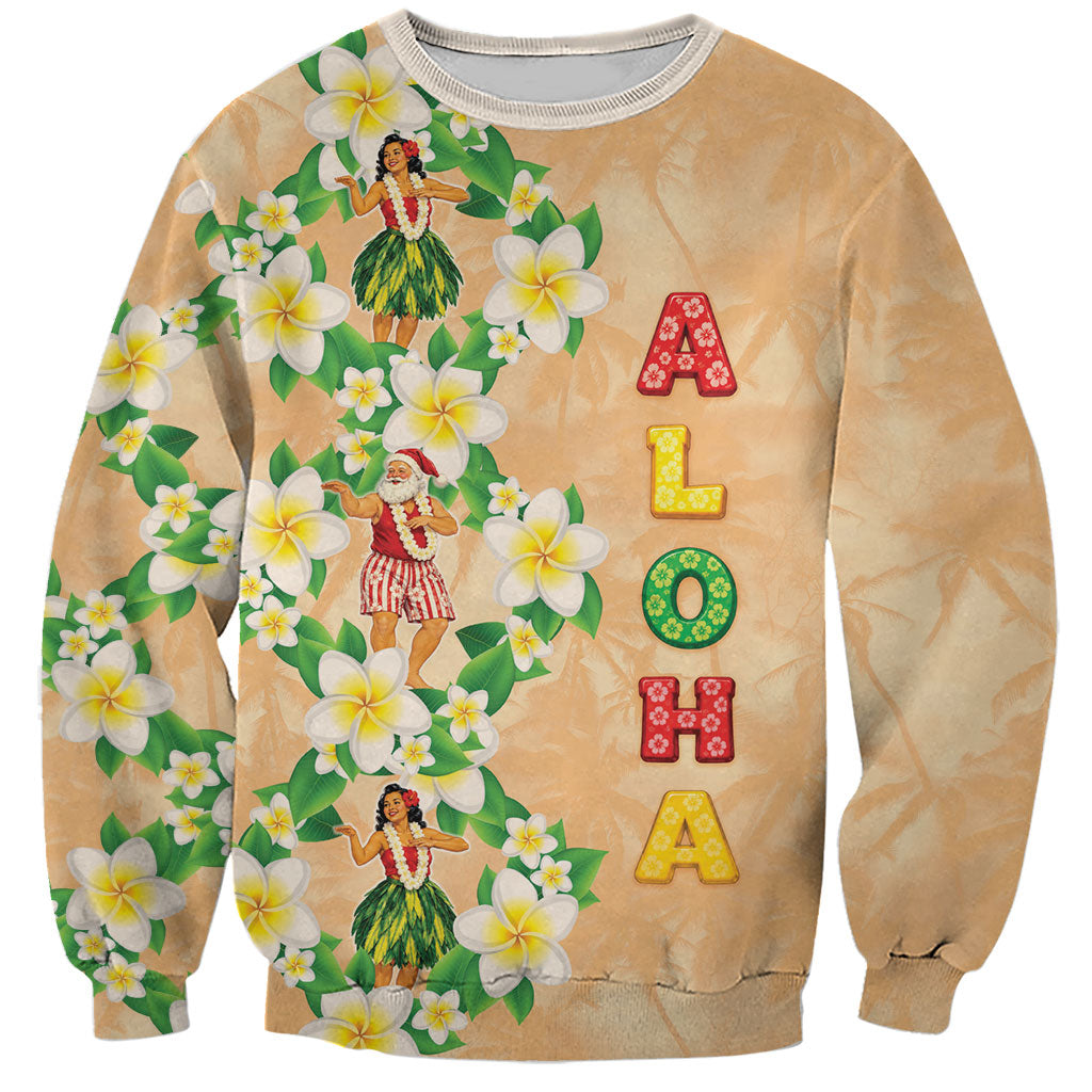 Aloha Hawaii Chilly Christmas Sweatshirt Tropical Vibes LT05 Unisex Beige - Polynesian Pride
