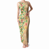 Aloha Hawaii Chilly Christmas Tank Maxi Dress Tropical Vibes LT05 Women Beige - Polynesian Pride