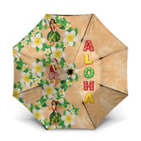 Aloha Hawaii Chilly Christmas Umbrella Tropical Vibes LT05 One Size Folded 11.42 inch Opened Diameter 37.4 inch Beige - Polynesian Pride