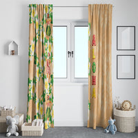 Aloha Hawaii Chilly Christmas Window Curtain Tropical Vibes LT05 - Polynesian Pride