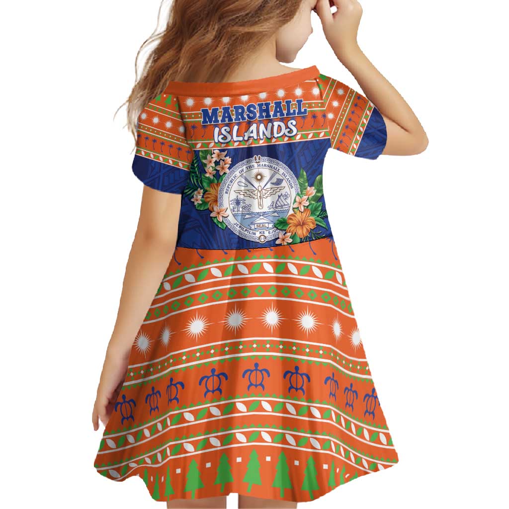 Marshall Islands Christmas Family Matching Tank Maxi Dress and Hawaiian Shirt Marshallese Seal Meddi Kirijmoj LT05 - Polynesian Pride