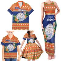 Marshall Islands Christmas Family Matching Tank Maxi Dress and Hawaiian Shirt Marshallese Seal Meddi Kirijmoj LT05 - Polynesian Pride