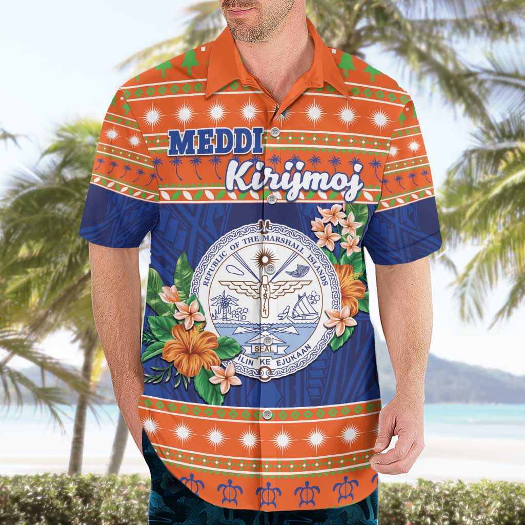 Marshall Islands Christmas Hawaiian Shirt Marshallese Seal Meddi Kirijmoj LT05 - Polynesian Pride