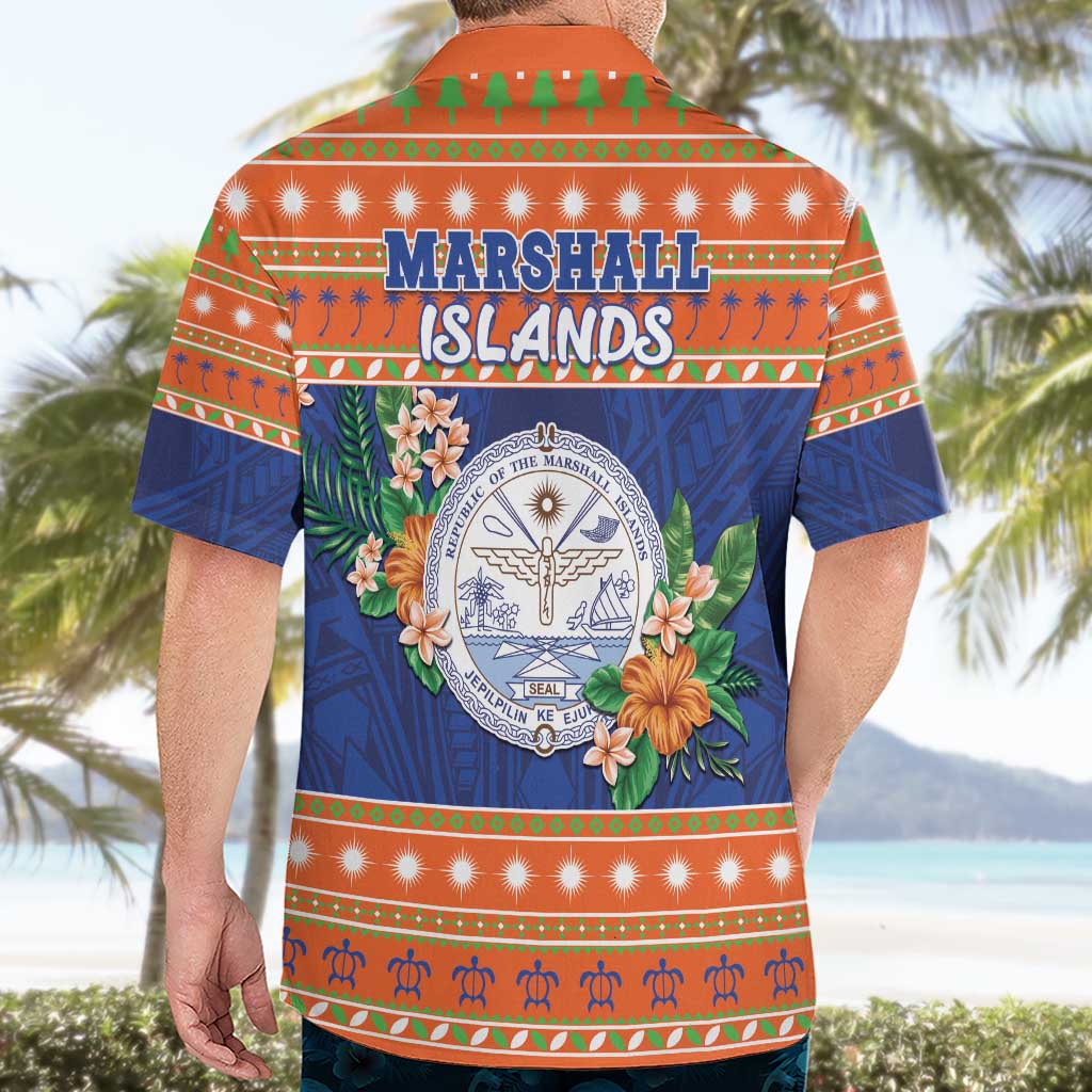 Marshall Islands Christmas Hawaiian Shirt Marshallese Seal Meddi Kirijmoj LT05 - Polynesian Pride