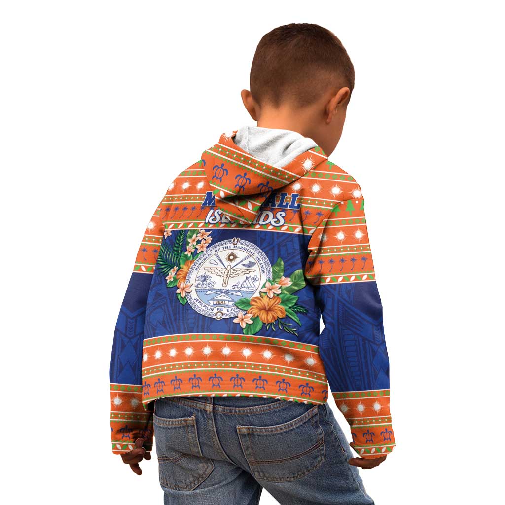Marshall Islands Christmas Kid Hoodie Marshallese Seal Meddi Kirijmoj