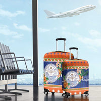 Marshall Islands Christmas Luggage Cover Marshallese Seal Meddi Kirijmoj LT05 - Polynesian Pride