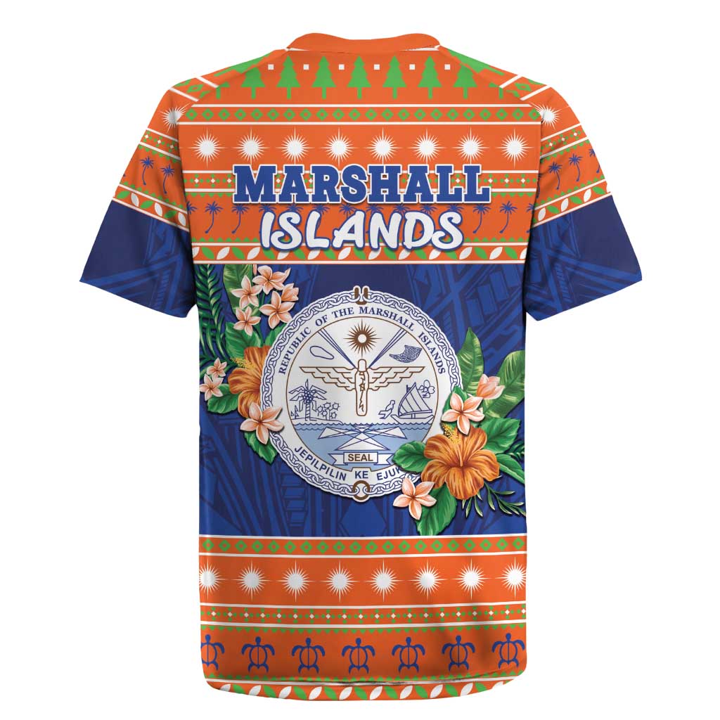 Marshall Islands Christmas Rugby Jersey Marshallese Seal Meddi Kirijmoj LT05 - Polynesian Pride