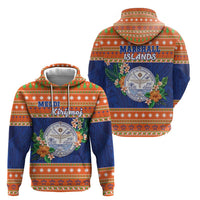 Marshall Islands Christmas Zip Hoodie Marshallese Seal Meddi Kirijmoj LT05 - Polynesian Pride