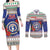 Northern Mariana Islands Christmas Couples Matching Long Sleeve Bodycon Dress and Long Sleeve Button Shirt Poinsettia Filis Pasgua