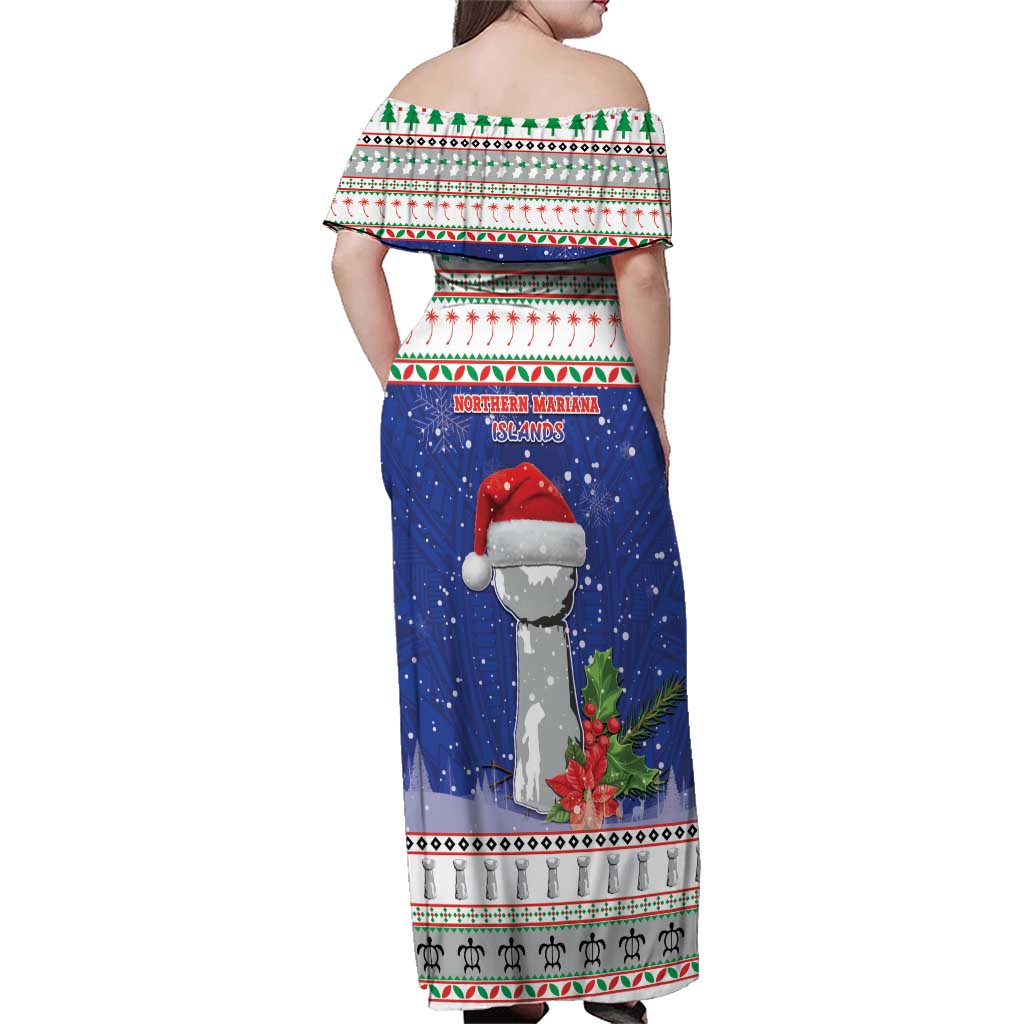 Northern Mariana Islands Christmas Family Matching Off Shoulder Maxi Dress and Hawaiian Shirt Poinsettia Filis Pasgua LT05 - Polynesian Pride