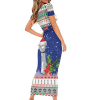 Northern Mariana Islands Christmas Family Matching Short Sleeve Bodycon Dress and Hawaiian Shirt Poinsettia Filis Pasgua LT05 - Polynesian Pride
