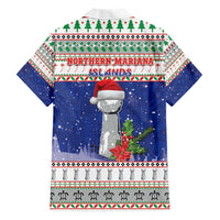Northern Mariana Islands Christmas Hawaiian Shirt Poinsettia Filis Pasgua