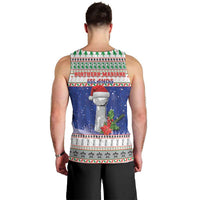 Northern Mariana Islands Christmas Men Tank Top Poinsettia Filis Pasgua