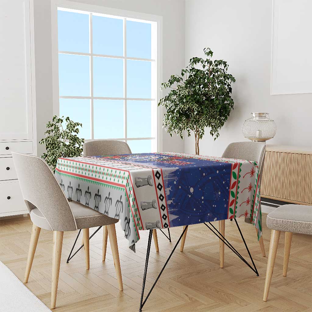 Northern Mariana Islands Christmas Tablecloth Poinsettia Filis Pasgua