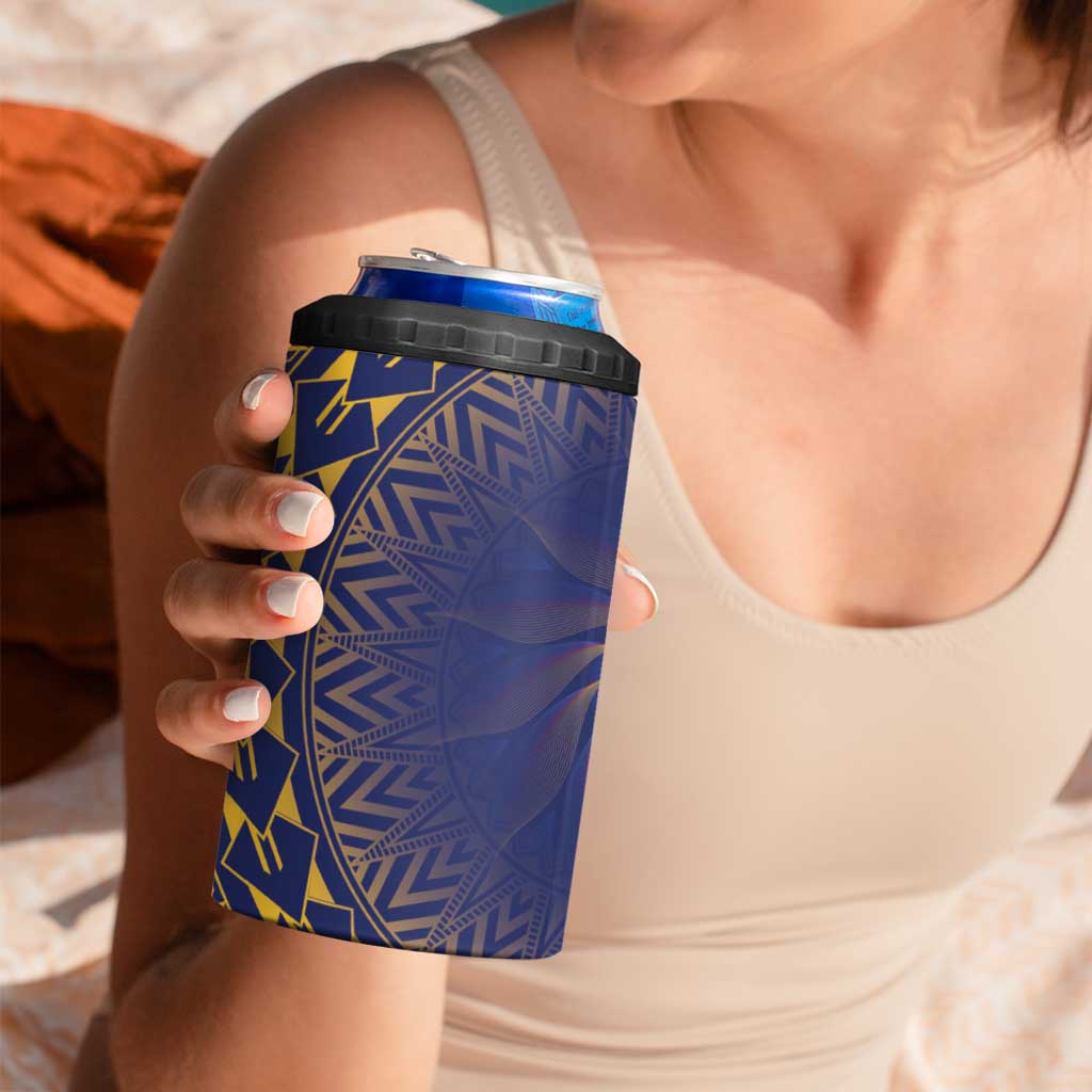 Nauru Angam Day 4 in 1 Can Cooler Tumbler Polynesian Tribal Pattern Unique Style - Polynesian Pride