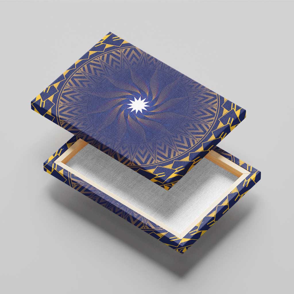Nauru Angam Day Canvas Wall Art Polynesian Tribal Pattern Unique Style - Polynesian Pride