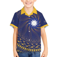 Nauru Angam Day Family Matching Short Sleeve Bodycon Dress and Hawaiian Shirt Polynesian Tribal Pattern Unique Style - Polynesian Pride