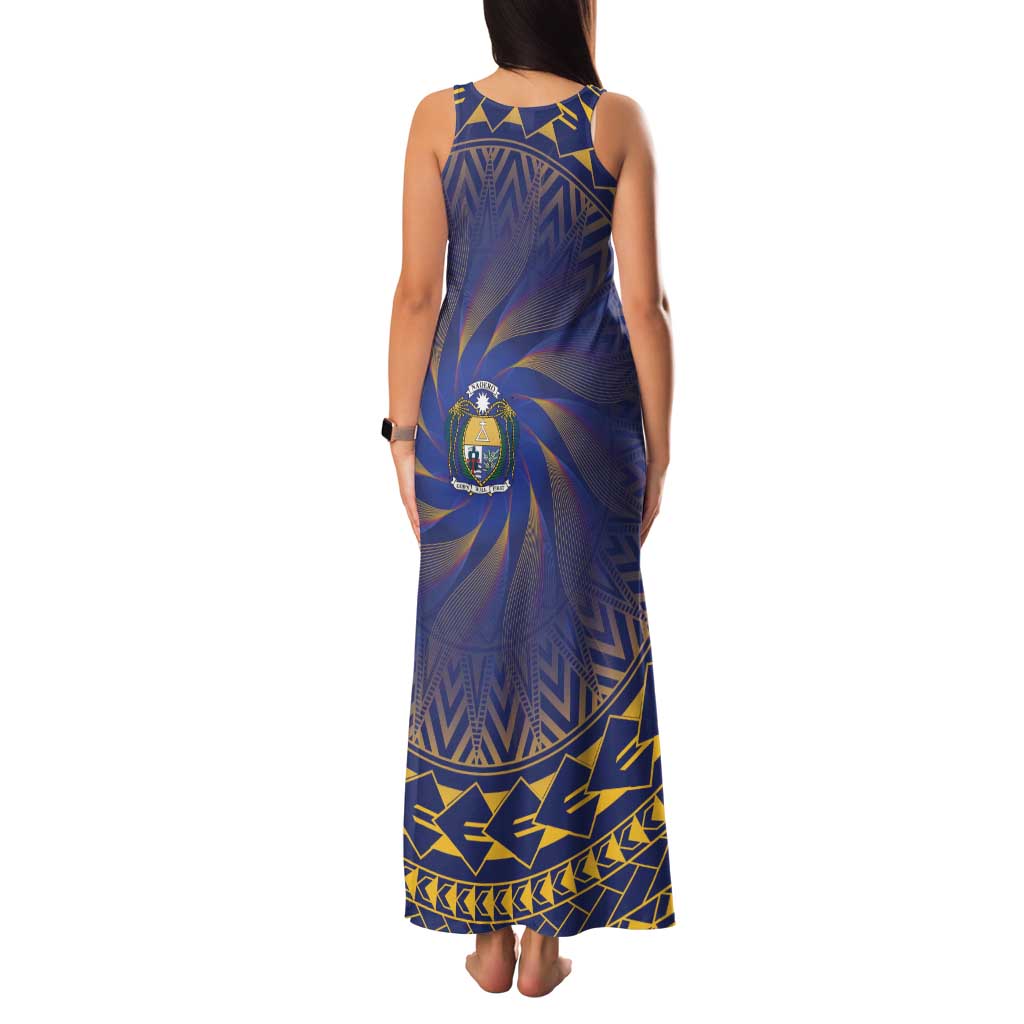 Nauru Angam Day Family Matching Tank Maxi Dress and Hawaiian Shirt Polynesian Tribal Pattern Unique Style - Polynesian Pride