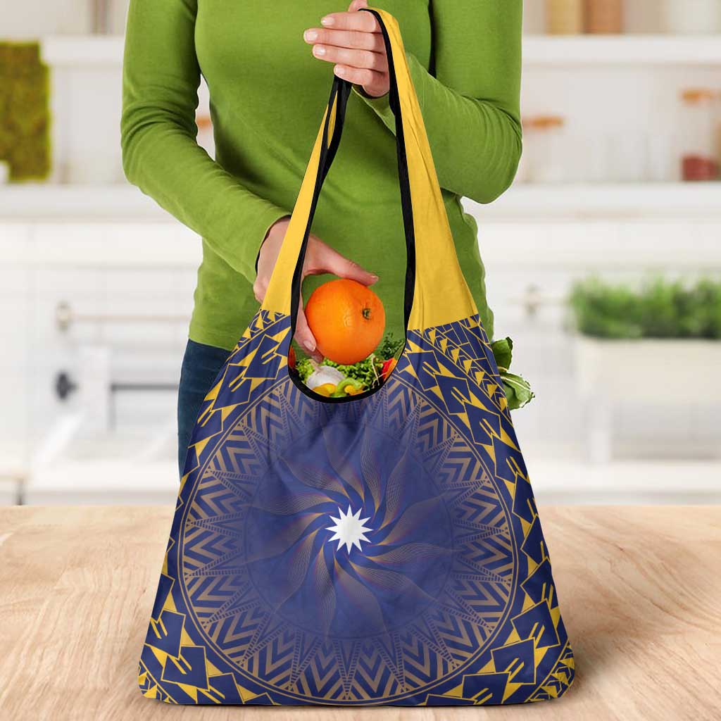Nauru Angam Day Grocery Bag Polynesian Tribal Pattern Unique Style - Polynesian Pride