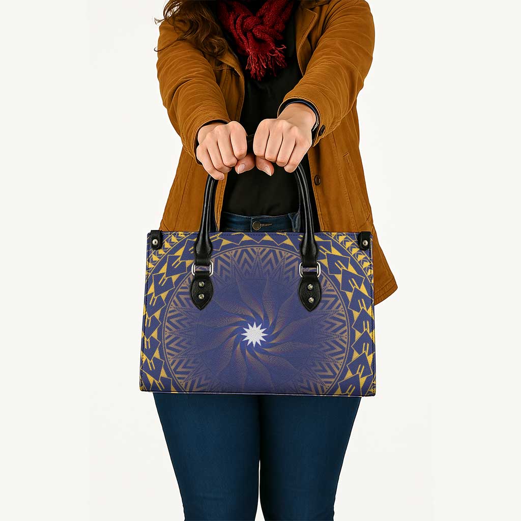Nauru Angam Day Leather Bag Polynesian Tribal Pattern Unique Style - Polynesian Pride