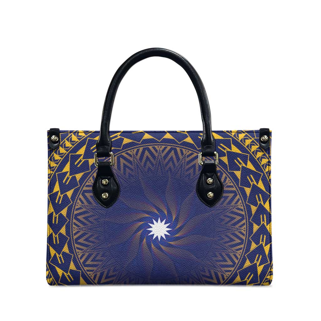 Nauru Angam Day Leather Bag Polynesian Tribal Pattern Unique Style - Polynesian Pride