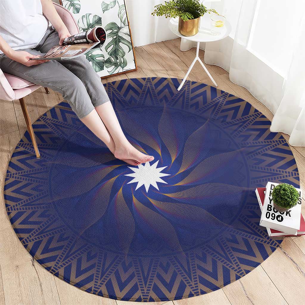 Nauru Angam Day Round Carpet Polynesian Tribal Pattern Unique Style - Polynesian Pride