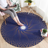 Nauru Angam Day Round Carpet Polynesian Tribal Pattern Unique Style - Polynesian Pride