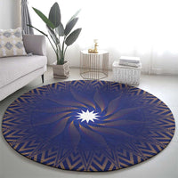 Nauru Angam Day Round Carpet Polynesian Tribal Pattern Unique Style - Polynesian Pride
