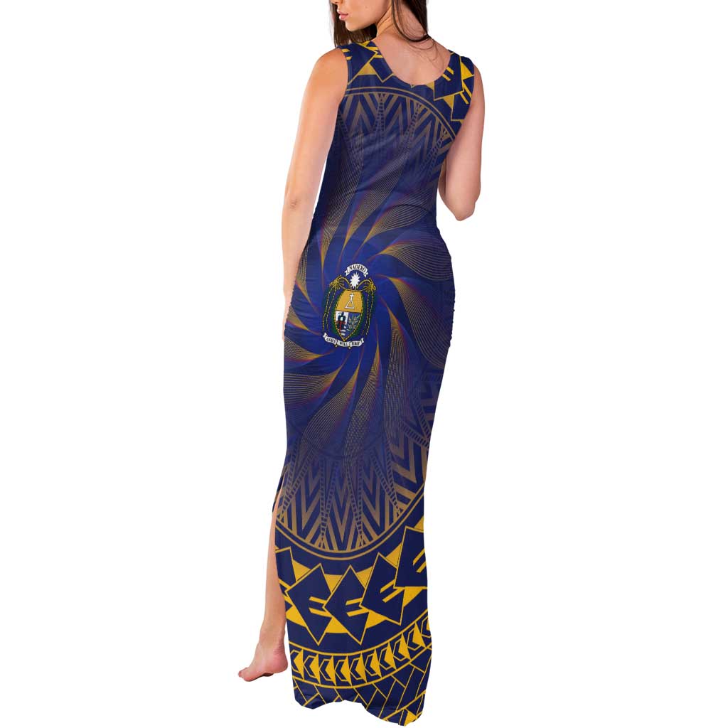 Nauru Angam Day Tank Maxi Dress Polynesian Tribal Pattern Unique Style - Polynesian Pride
