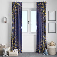 Nauru Angam Day Window Curtain Polynesian Tribal Pattern Unique Style - Polynesian Pride