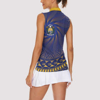 Nauru Angam Day Women Sleeveless Polo Shirt Polynesian Tribal Pattern Unique Style LT05 - Polynesian Pride