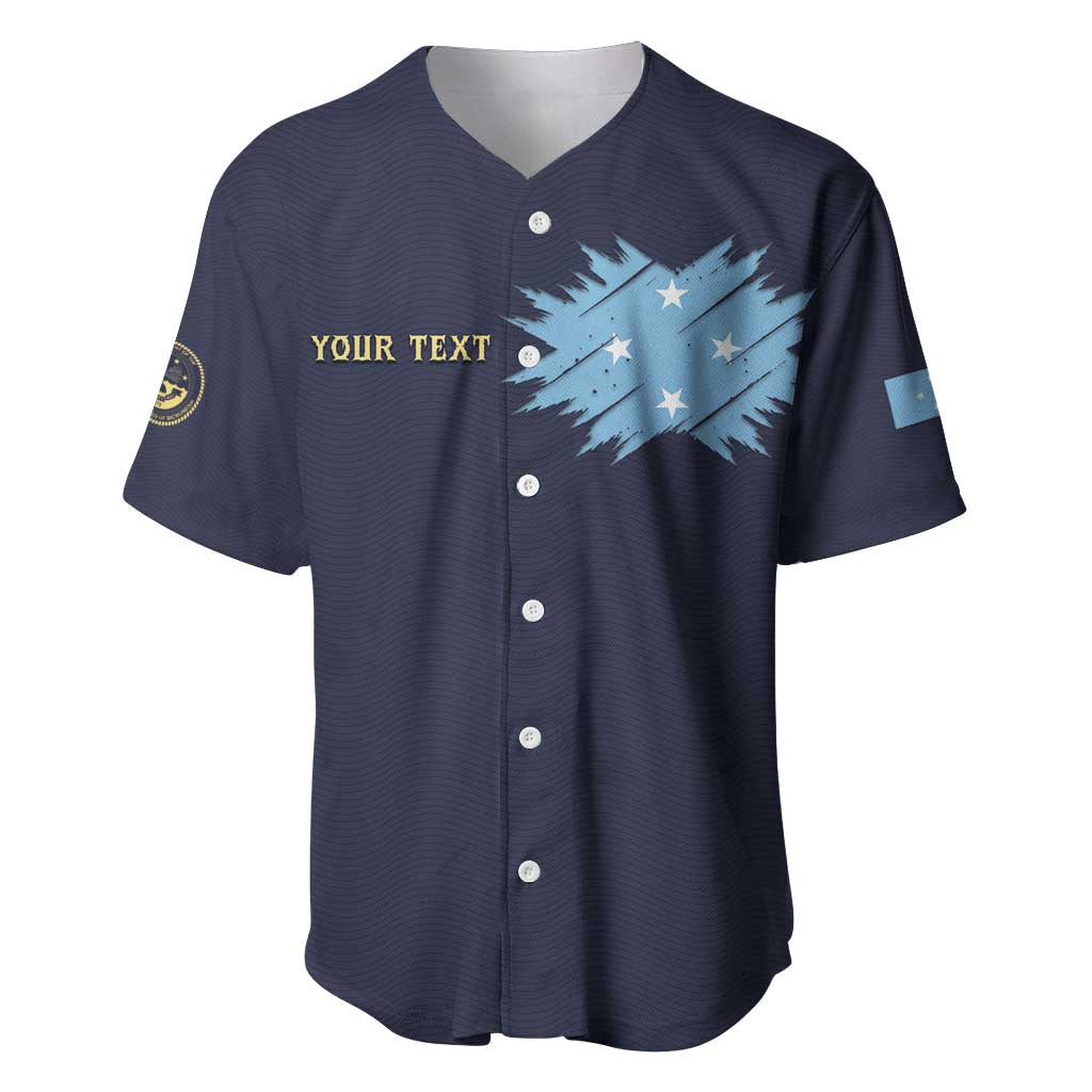 Personalised Federated States Of Micronesia Baseball Jersey FSM Passport - Polynesian Pride