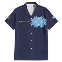 Personalised Federated States Of Micronesia Family Matching Mermaid Dress and Hawaiian Shirt FSM Passport LT05 Dad's Shirt - Short Sleeve Navy - Polynesian Pride