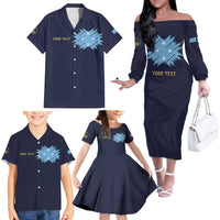 Personalised Federated States Of Micronesia Family Matching Off The Shoulder Long Sleeve Dress and Hawaiian Shirt FSM Passport LT05 - Polynesian Pride