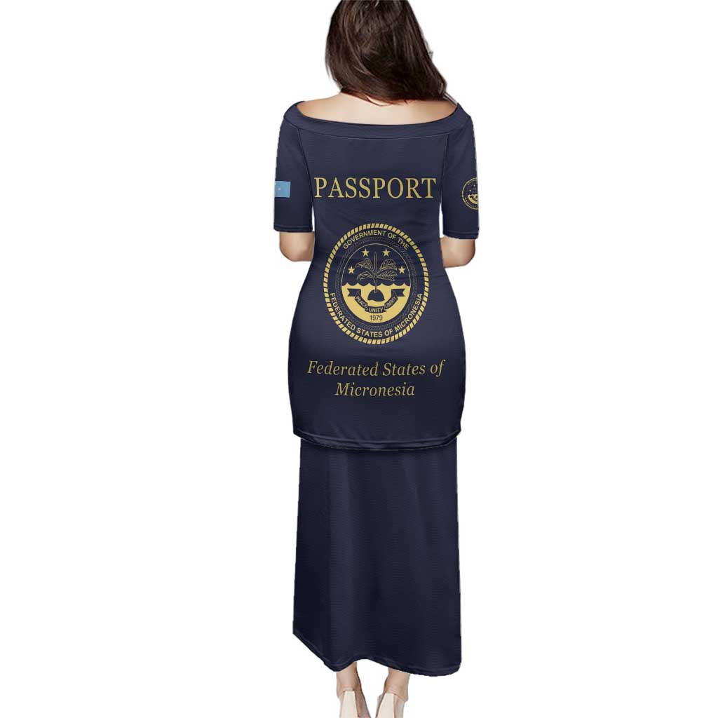Personalised Federated States Of Micronesia Family Matching Puletasi and Hawaiian Shirt FSM Passport LT05 - Polynesian Pride
