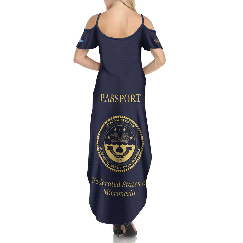 Personalised Federated States Of Micronesia Family Matching Summer Maxi Dress and Hawaiian Shirt FSM Passport LT05 - Polynesian Pride