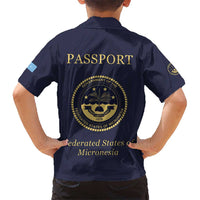 Personalised Federated States Of Micronesia Kid Hawaiian Shirt FSM Passport - Polynesian Pride