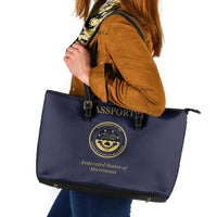 Federated States Of Micronesia Leather Tote Bag FSM Passport - Polynesian Pride