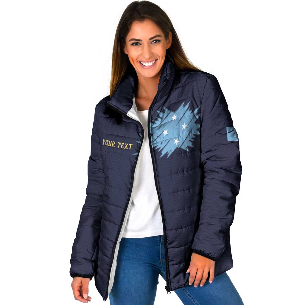 Personalised Federated States Of Micronesia Padded Jacket FSM Passport - Polynesian Pride