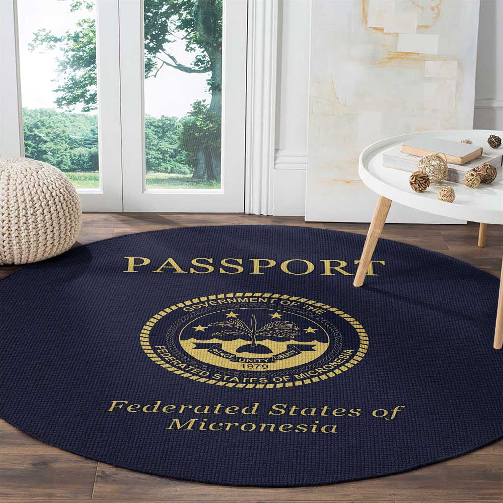 Federated States Of Micronesia Round Carpet FSM Passport - Polynesian Pride