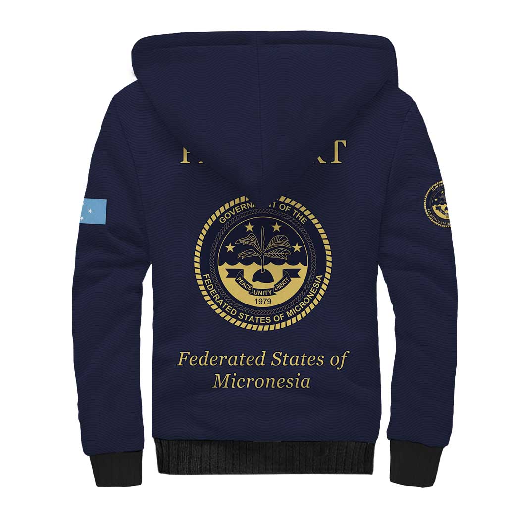 Personalised Federated States Of Micronesia Sherpa Hoodie FSM Passport - Polynesian Pride
