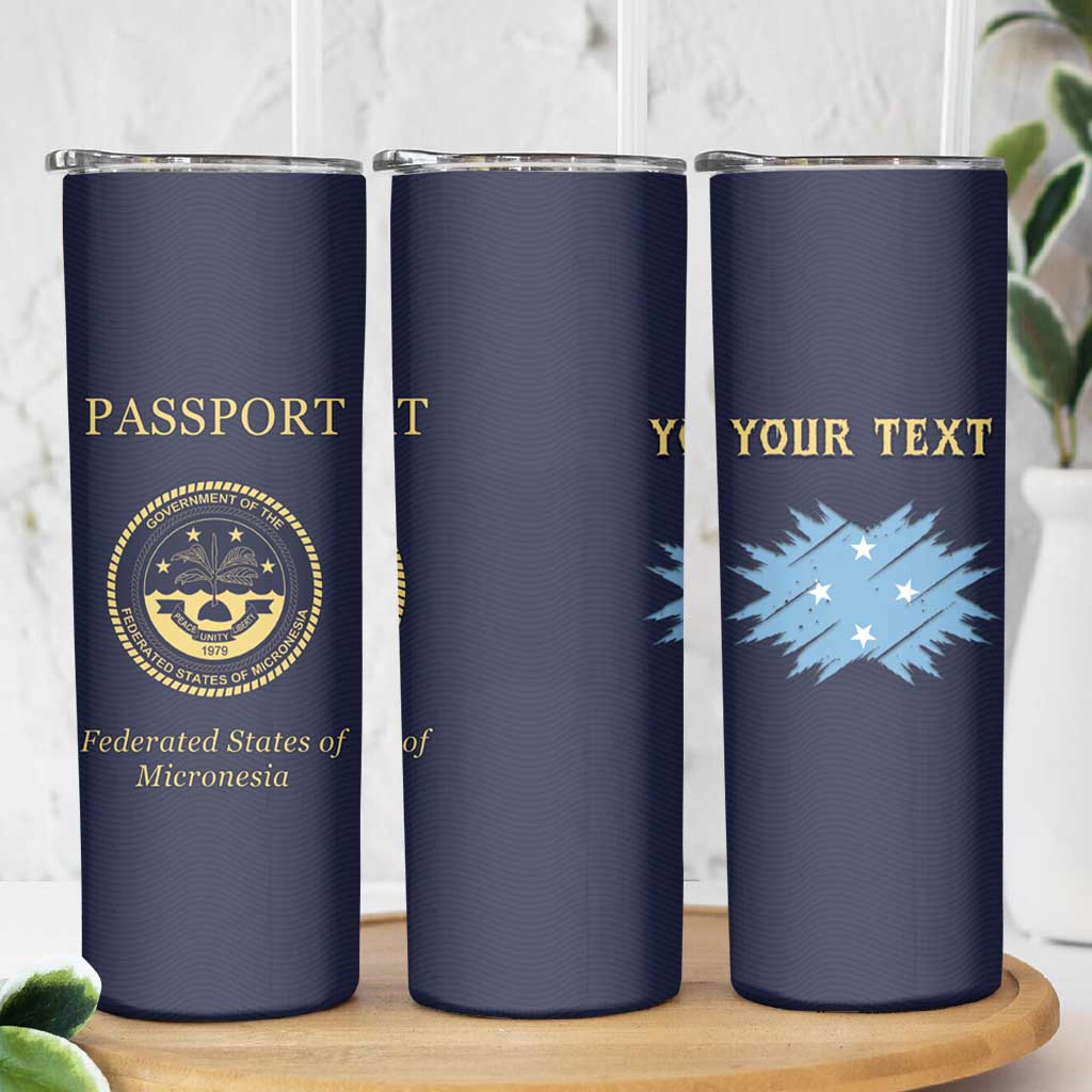 Personalised Federated States Of Micronesia Skinny Tumbler FSM Passport LT05 - Polynesian Pride