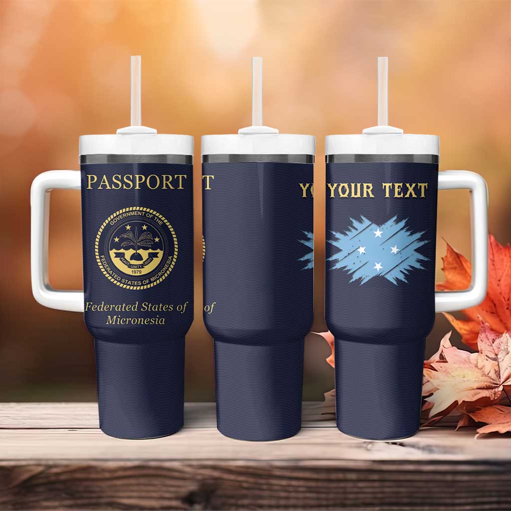 Personalised Federated States Of Micronesia Tumbler With Handle FSM Passport - Polynesian Pride