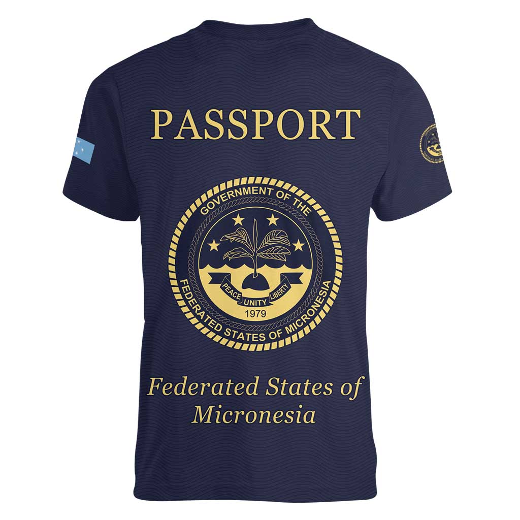 Personalised Federated States Of Micronesia Women V-Neck T-Shirt FSM Passport LT05 - Polynesian Pride