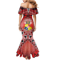 Personalised Tonga Constitution Day Family Matching Mermaid Dress and Hawaiian Shirt 150 Years Jubilee - Polynesian Pride