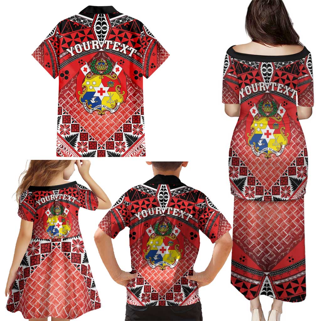 Personalised Tonga Constitution Day Family Matching Puletasi and Hawaiian Shirt 150 Years Jubilee - Polynesian Pride