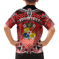 Personalised Tonga Constitution Day Family Matching Short Sleeve Bodycon Dress and Hawaiian Shirt 150 Years Jubilee LT05 - Polynesian Pride