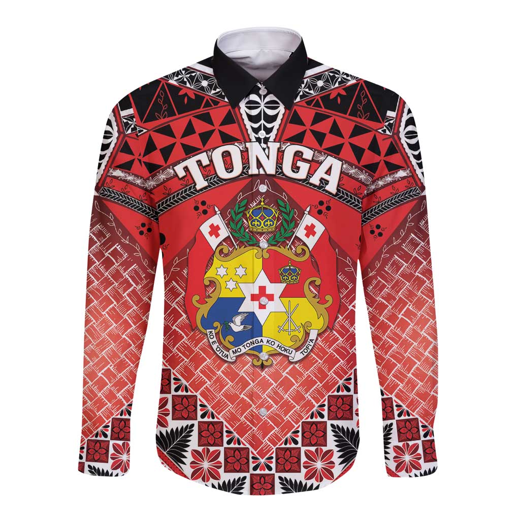 Personalised Tonga Constitution Day Long Sleeve Button Shirt 150 Years Jubilee - Polynesian Pride