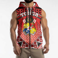 Personalised Tonga Constitution Day Sleeveless Zip Hoodie 150 Years Jubilee - Polynesian Pride
